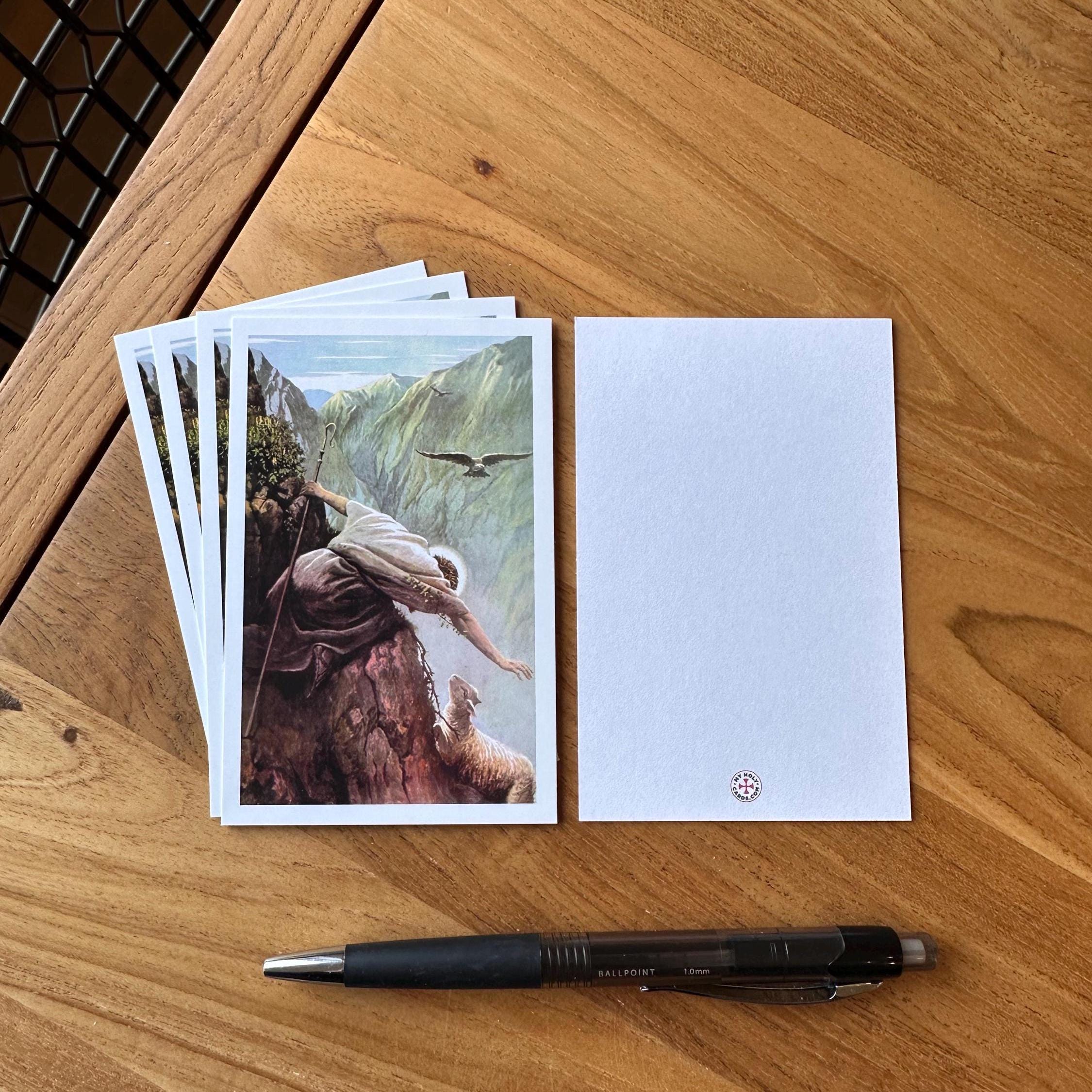 Good Shepherd Holy Card: Alfred Soord Art, Blank Message Cards