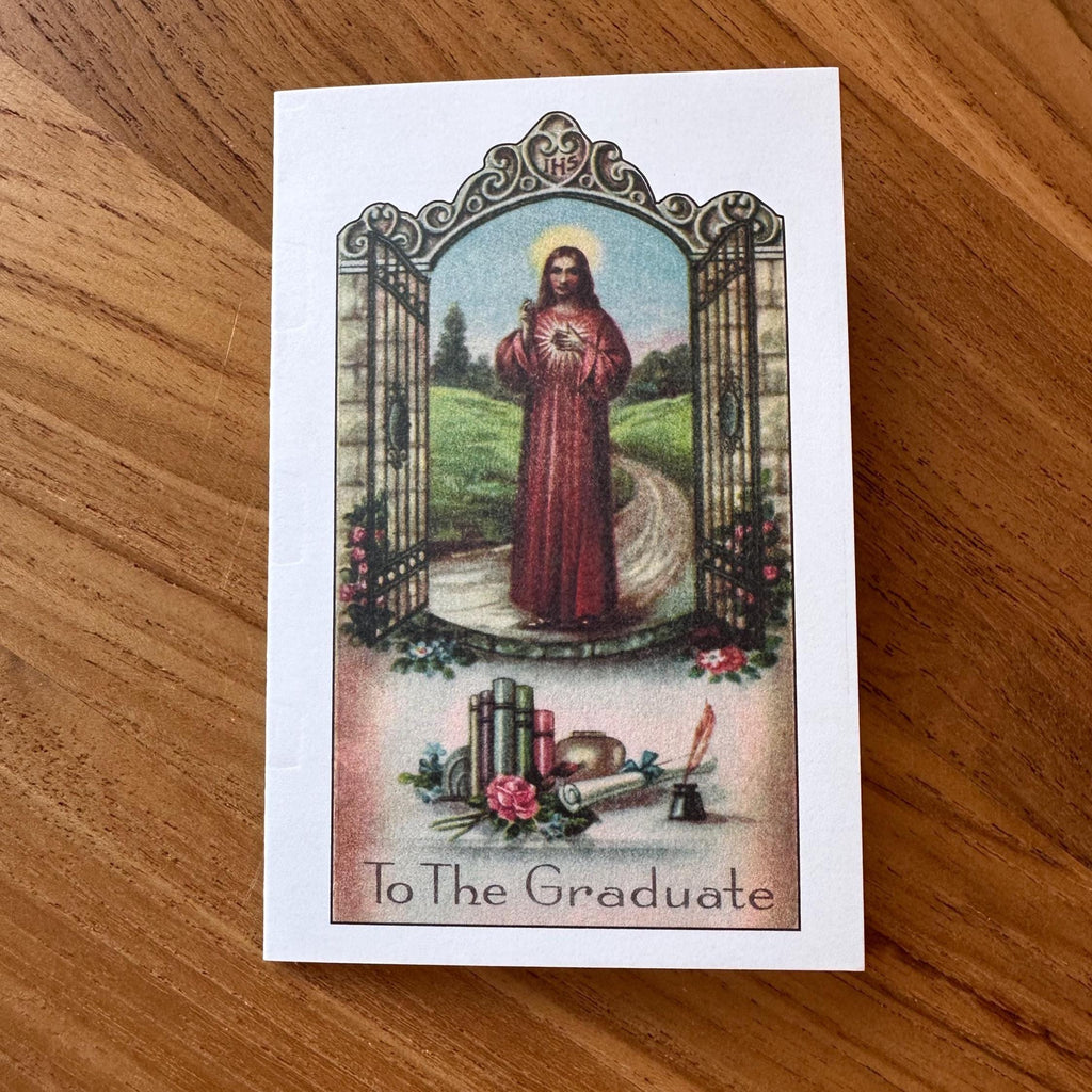 Catholic Graduation Mini Folded Holy Cards, with Envelopes, Pack of 10