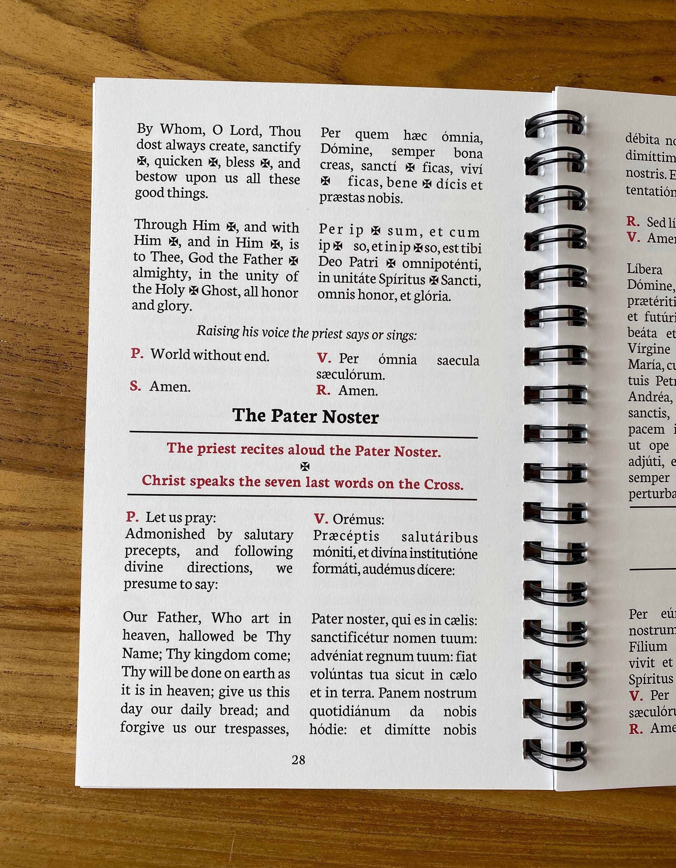 Ordinary of the Traditional Latin Mass Missal in English & Latin, Catholic, Fr. Lasance