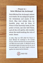 St Michael Archangel Holy Card: Catholic Prayer for Protection