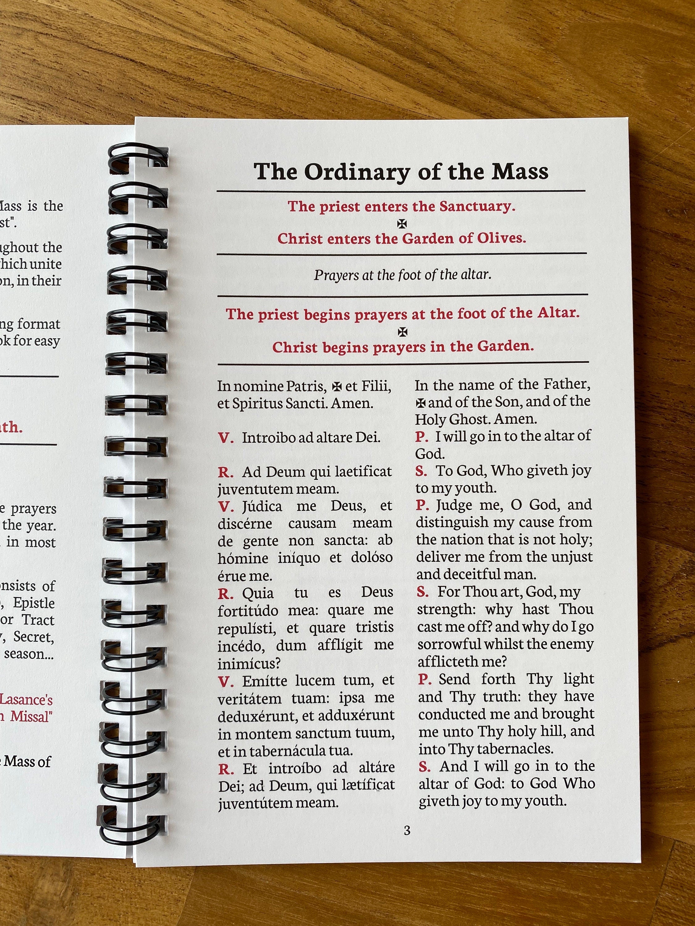 Ordinary of the Traditional Latin Mass Missal in English & Latin, Catholic, Fr. Lasance