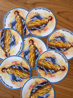 Holy Mary Blessed Mother Vinyl Decal: Catholic Religious Sticker