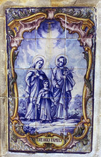 Holy Family Tile Note Card Set, Spanish Catholic Art