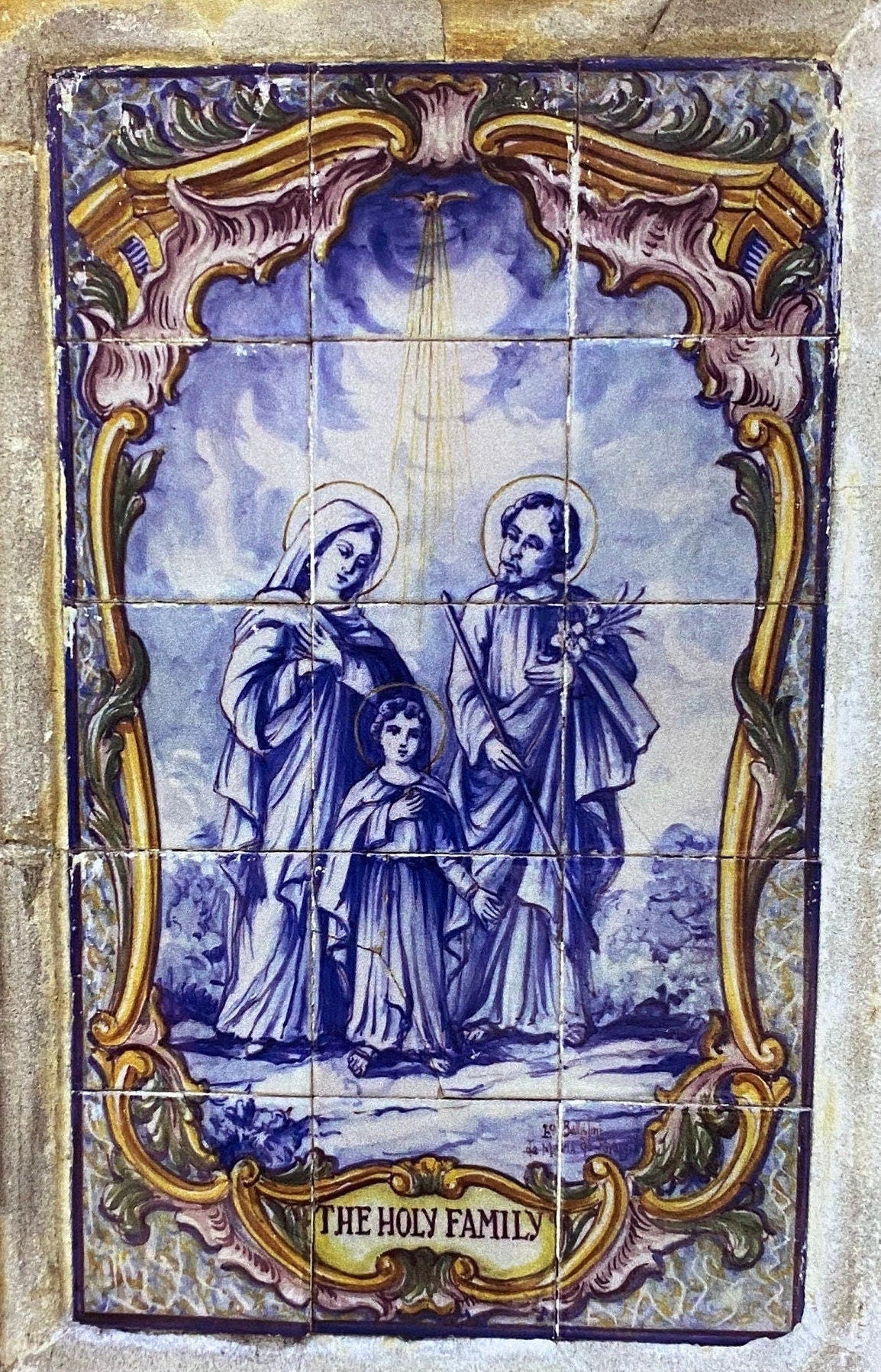 Holy Family Tile Note Card Set, Spanish Catholic Art