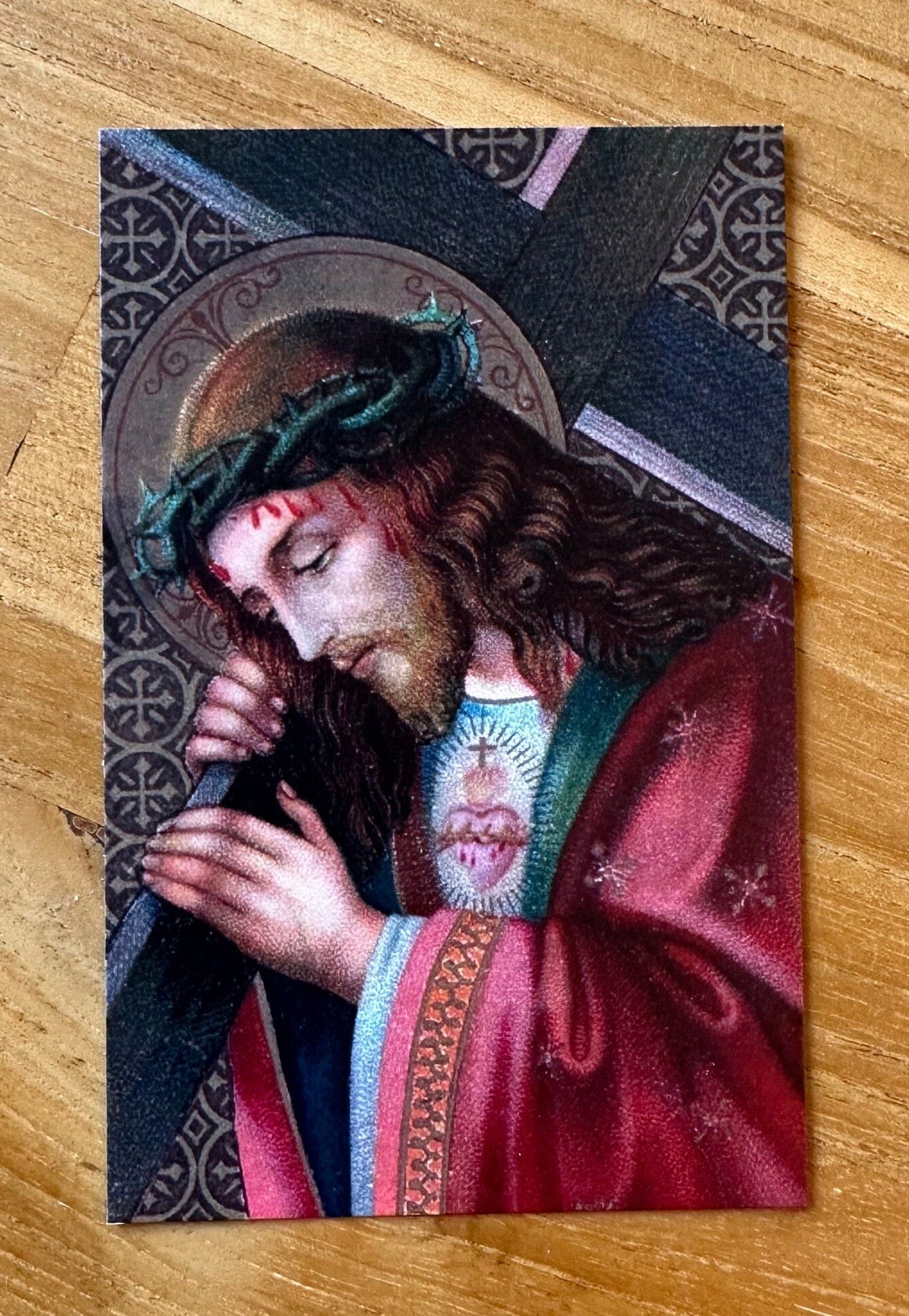 Our Lord's Shoulder Wound Prayer Holy Card - Pack of 5/10/25/50/100