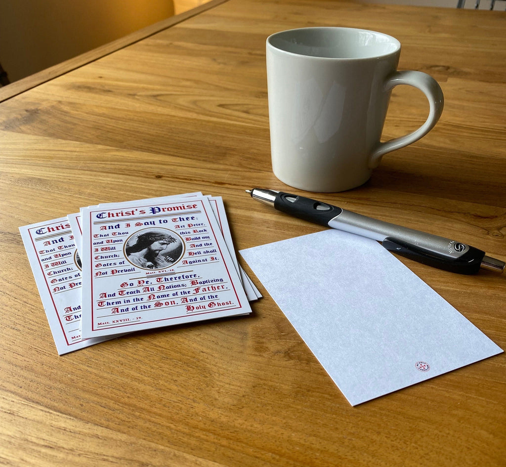 Vintage Christ's Promise Holy Card: 19th Century Bible Verse Note Cards