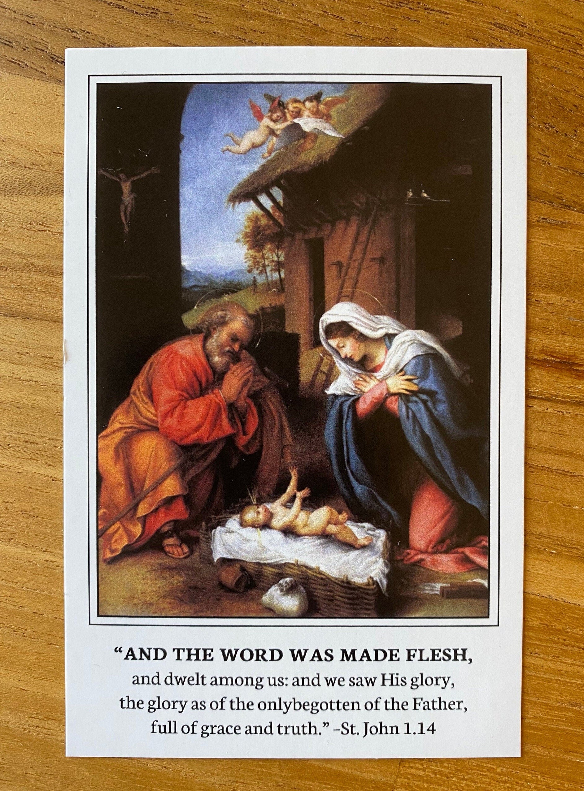 Saint Andrew Christmas Novena Prayer Cards with Tracking Checkboxes for Advent