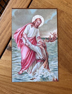 Be of Good Heart Holy Prayer Card: Matthew 14;26-33,  Jesus and St. Peter
