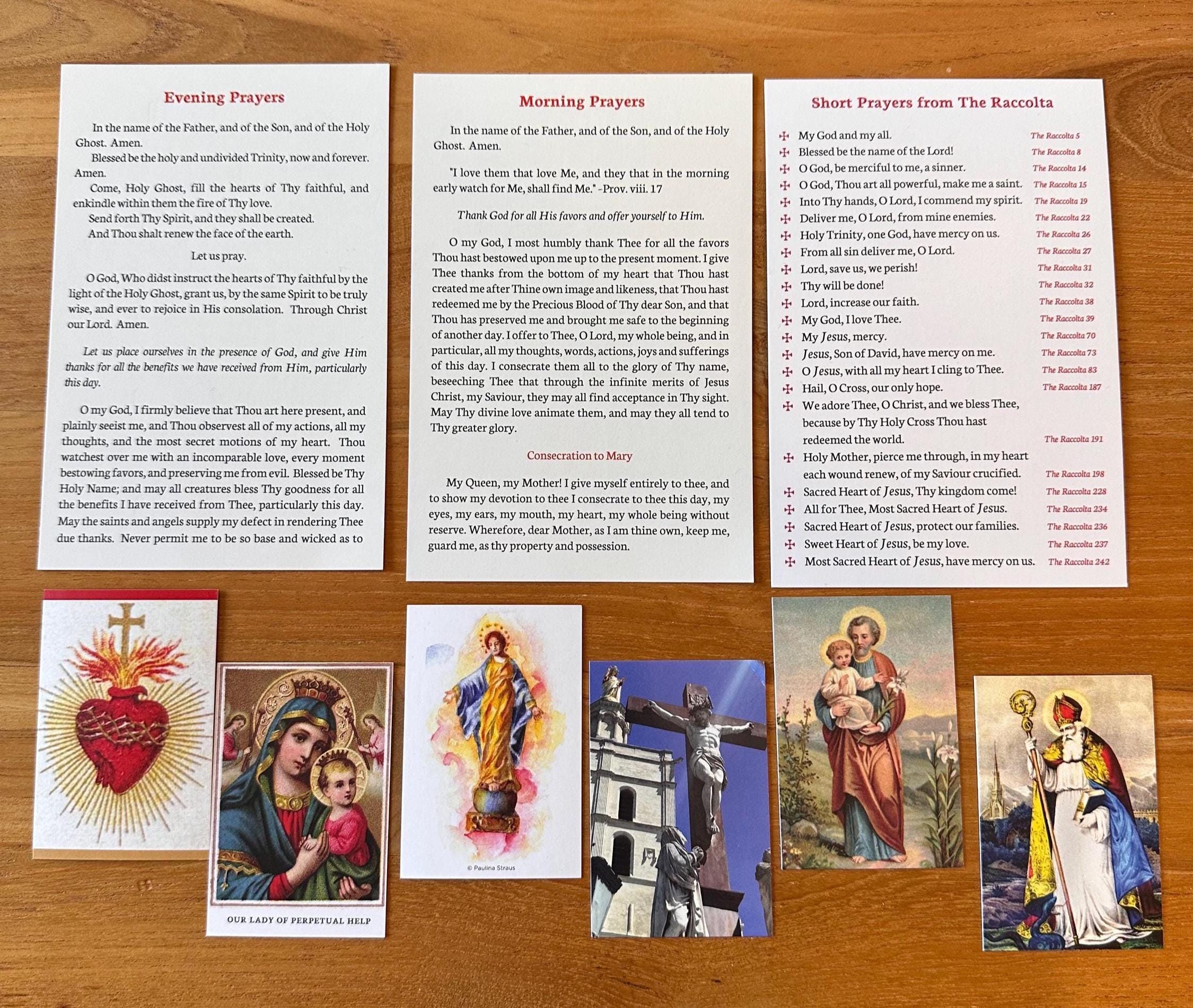 Catholic Holy Card Bundle: Prayers, Saints, and Sacred Images, 45 Cards