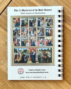 Original MyHolyCards Rosary Meditation Book ourside back cover page view