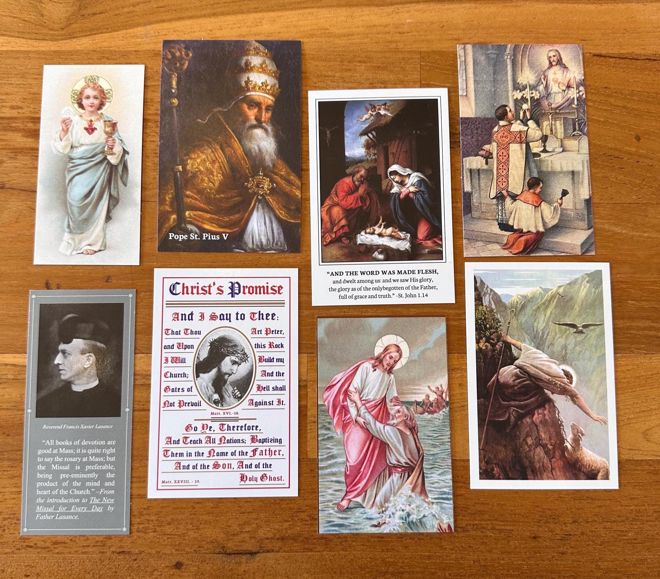 Catholic Holy Card Bundle: Prayers, Saints, and Sacred Images, 45 Cards