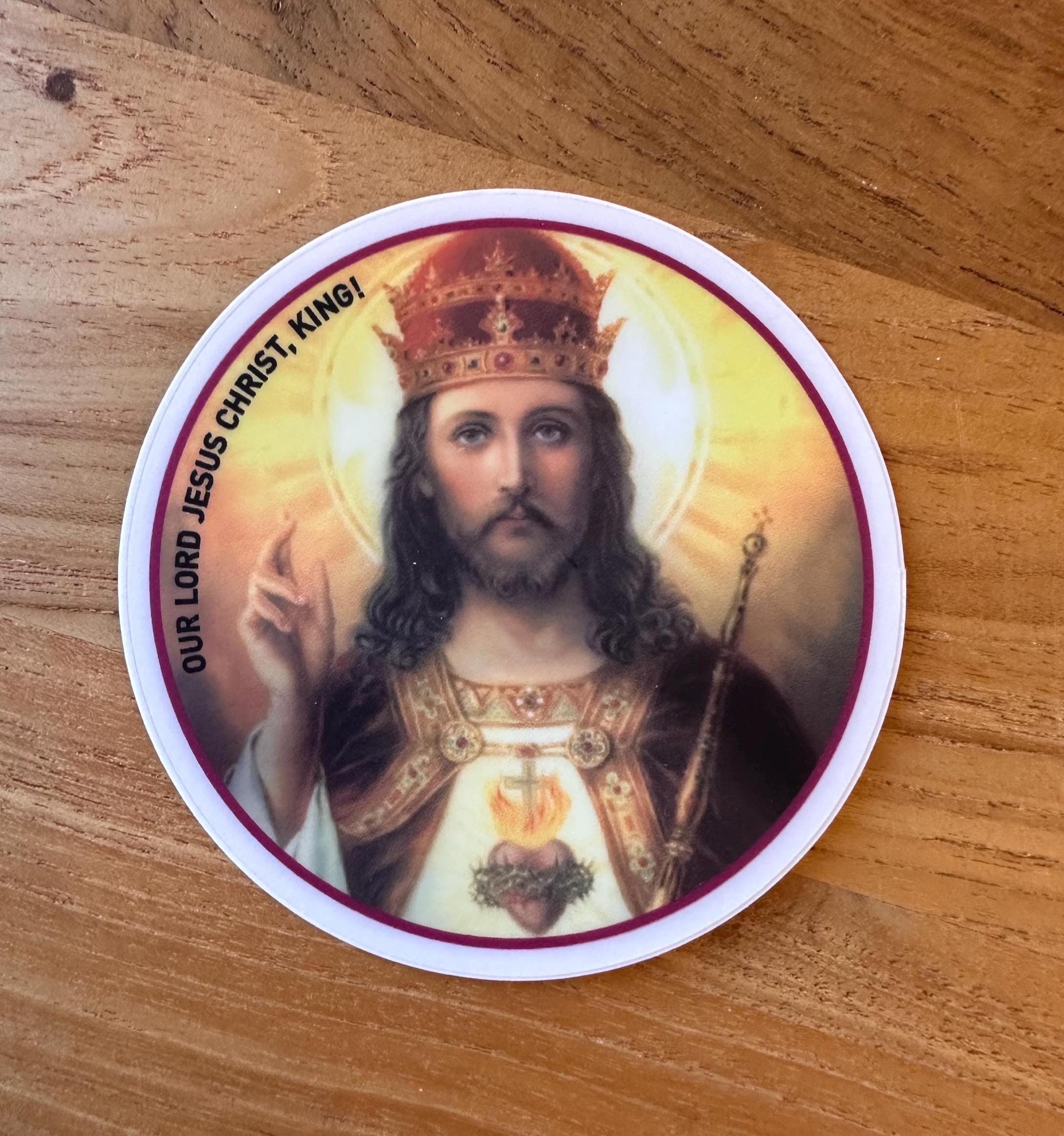 Christ the King Vinyl Decal: Catholic Religious Sticker