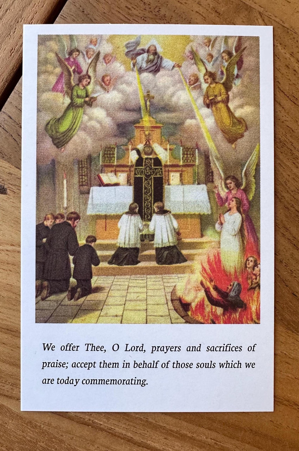St. Gertrude Holy Card: Catholic Prayers for Poor Souls in Purgatory