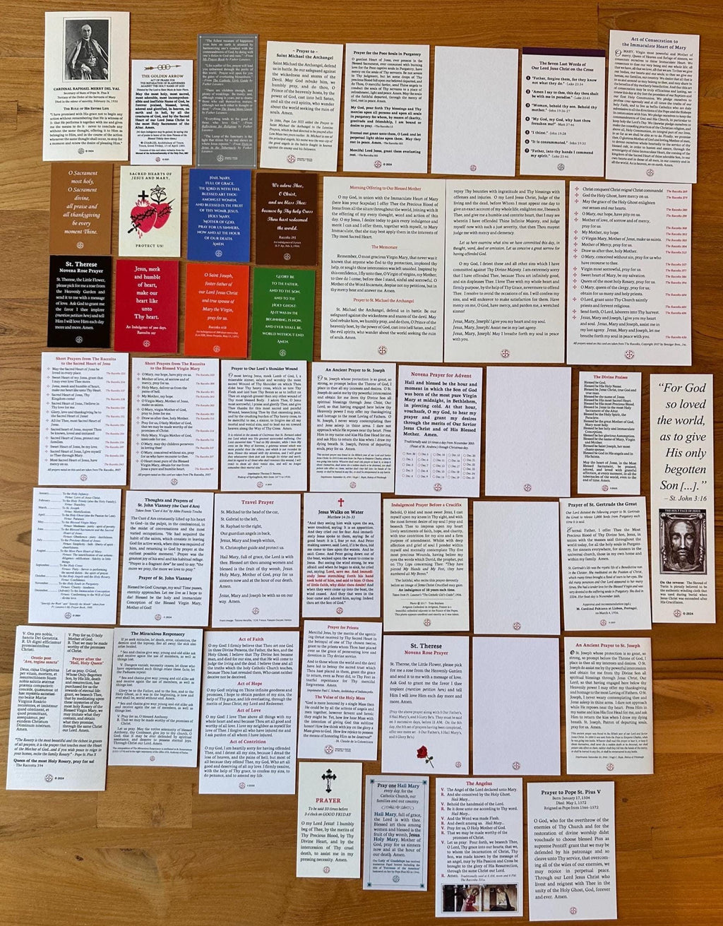 Catholic Holy Card Bundle: Prayers, Saints, and Sacred Images, 45 Cards