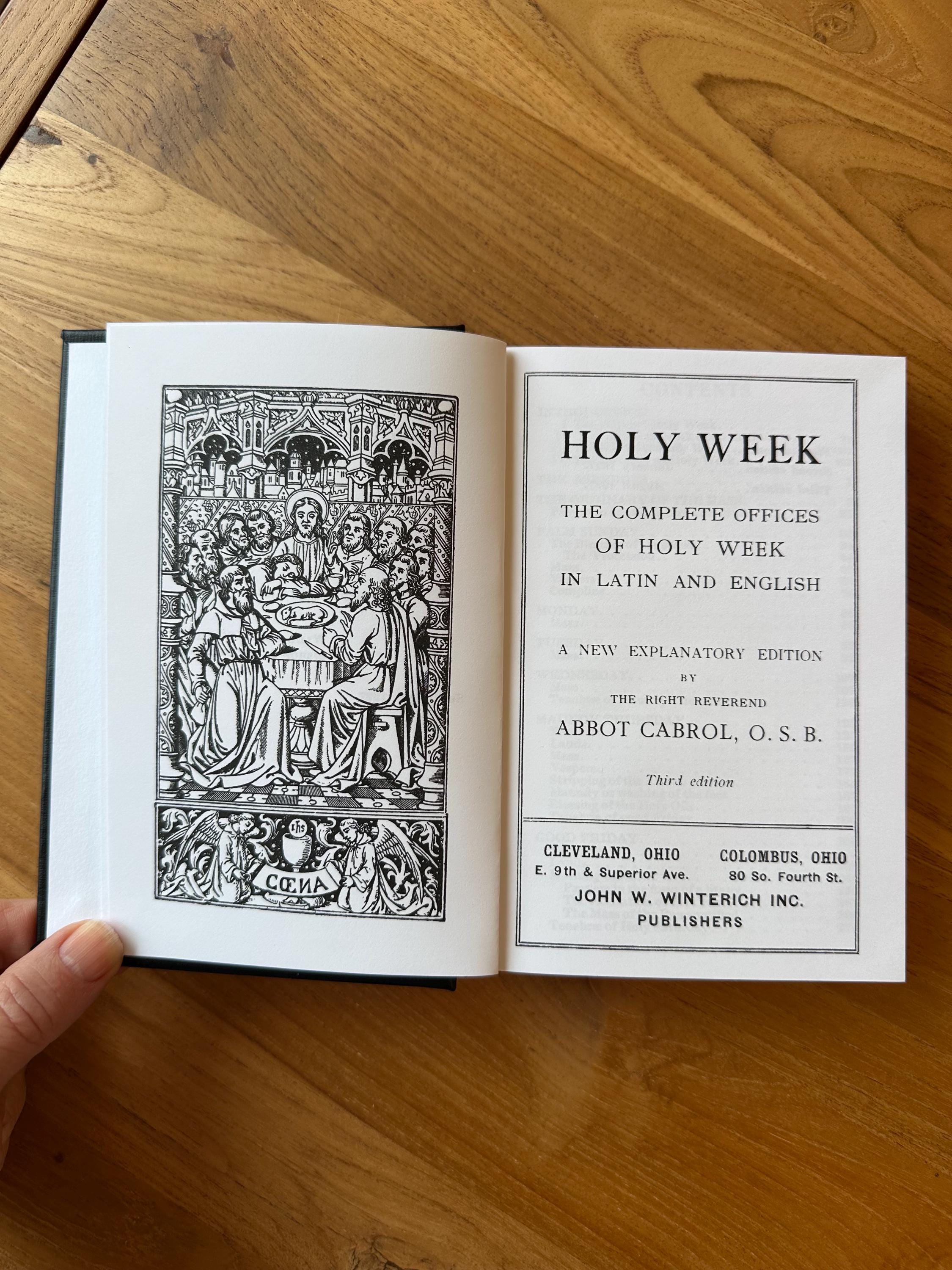 Holy Week Missal: 1927, Latin and English, Traditional Catholic, Passiontide, Lent
