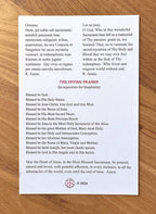 Benediction of the Blessed Sacrament Jumbo Holy Card: Latin & English (Pre-Vatican II), Catholic Prayer