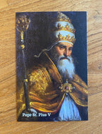 Pope Saint Pius V Prayer Card - Catholic Devotional