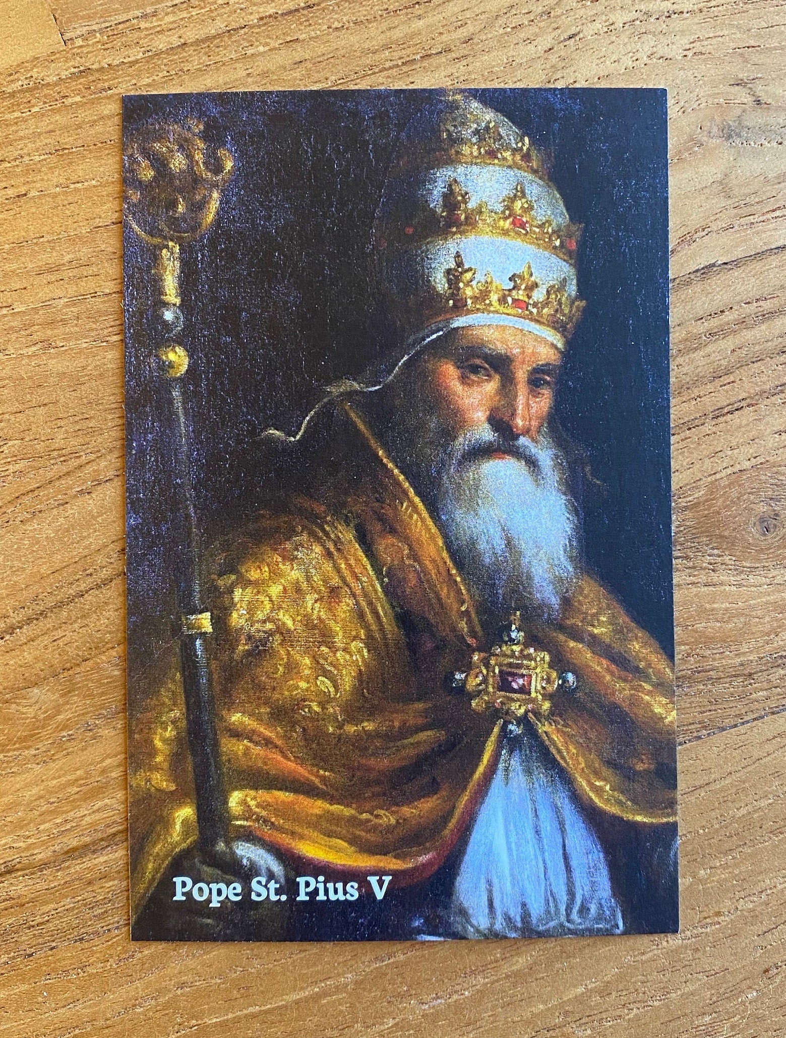 Pope Saint Pius V Prayer Card - Catholic Devotional