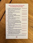 Blessed Virgin Mary Holy Card: Catholic Prayers from The Raccolta