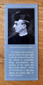Father Lasance Holy Card Bookmark - Catholic Inspirational Quotes