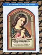 Catholic Rosary Prayer Card: 15 Mysteries, Meditation Points, How to Pray the Rosary