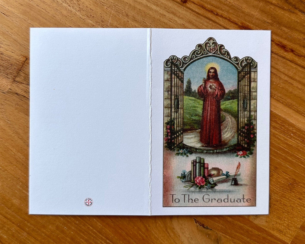 Catholic Graduation Mini Folded Holy Cards, with Envelopes, Pack of 10