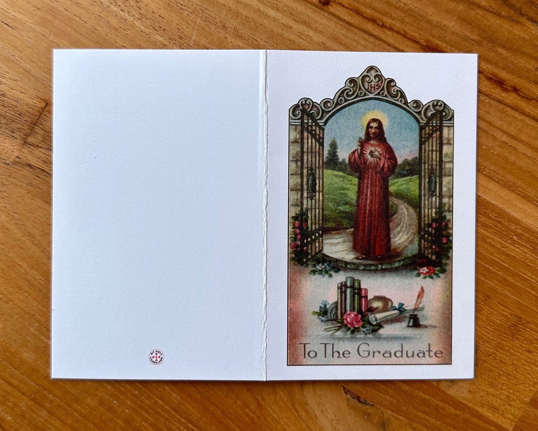 Catholic Graduation Mini Folded Holy Cards, with Envelopes, Pack of 10