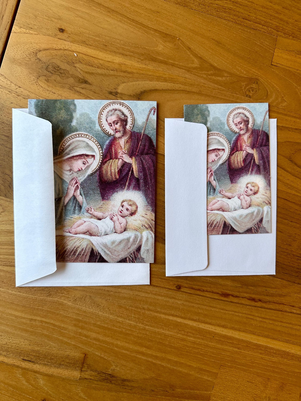 Holy Family Christmas Card Set: Blank on Back, Envelope Option