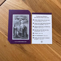 Seven Last Words of Jesus Holy Card: Catholic Prayer, Lenten Devotion