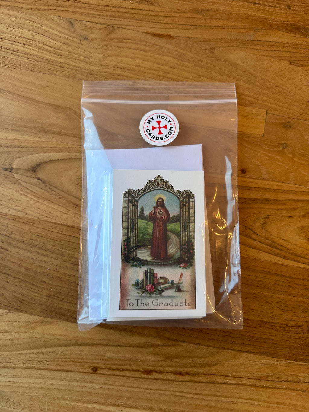 Catholic Graduation Mini Folded Holy Cards, with Envelopes, Pack of 10