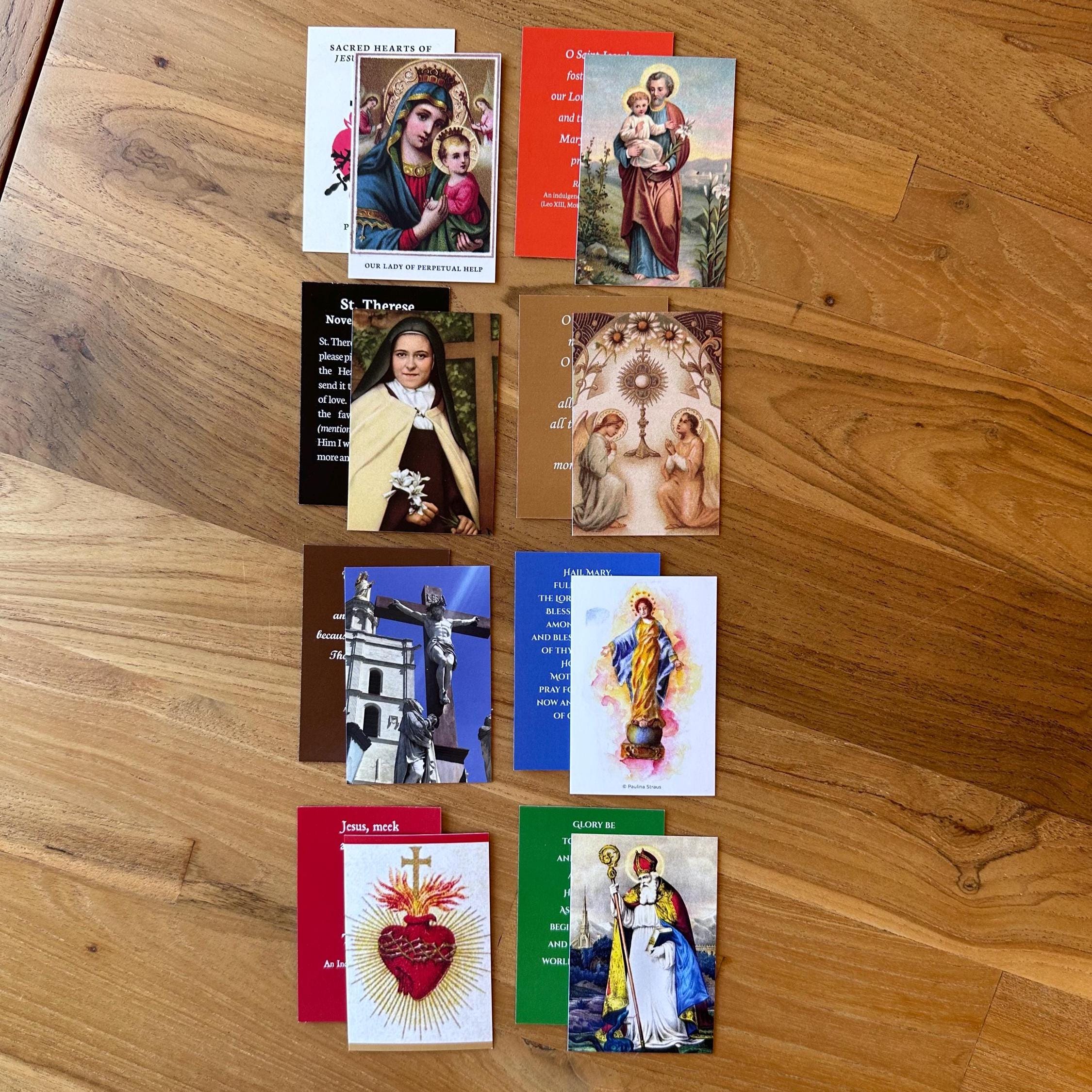 Mini Holy Cards - 20 Cards per Package/ 8 options, Classroom & Party Favors