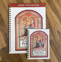 Original MyHolyCards Rosary Meditation Book front view regular and large edition