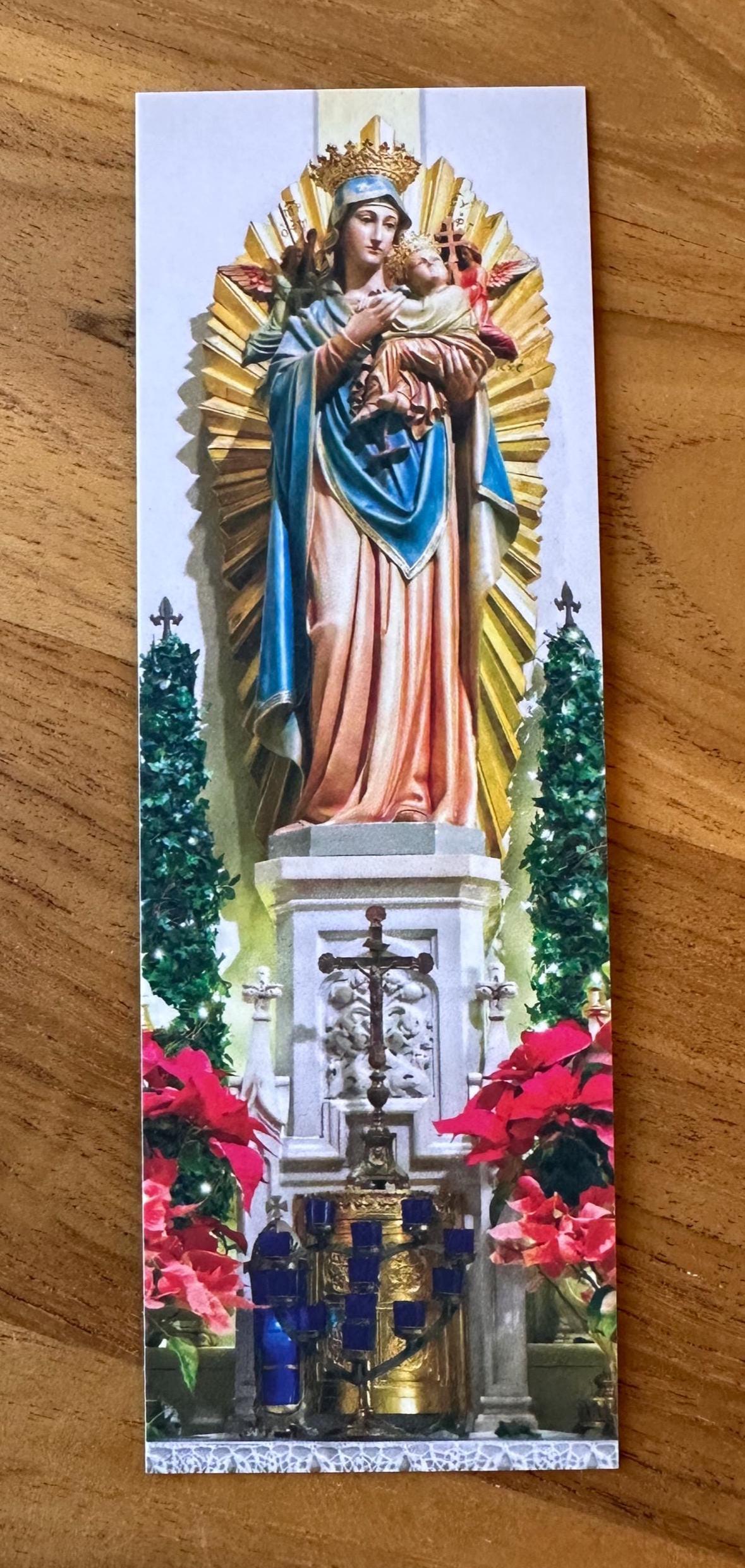 Our Lady of Perpetual Help Prayer Card Bookmark: Catholic Devotion, Suede Finish