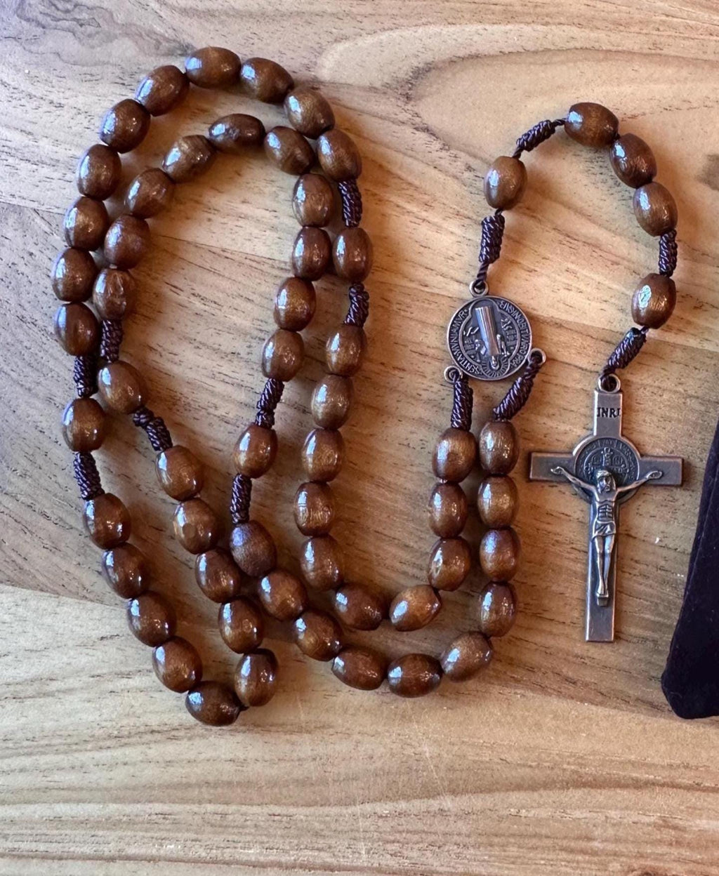 St. Benedict Rosary Set with Meditation Book 15 Mysteries of the Rosary