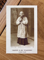Saint John Vianney Holy Card: Catholic Prayer Card - Cure of Ars