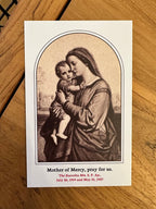 Blessed Virgin Mary Holy Card: Catholic Prayers from The Raccolta