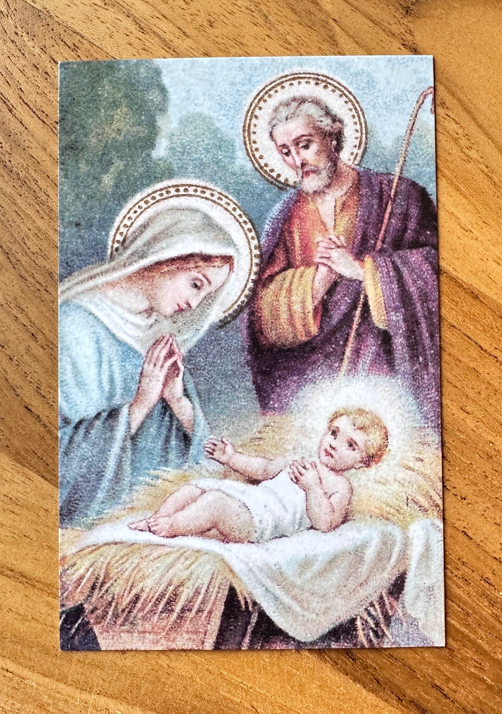 Holy Family Christmas Card Set: Blank on Back, Envelope Option