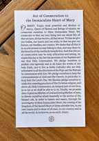 Immaculate Heart of Mary Prayer Cards: Act of Consecration (3x5 in)