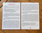 Catholic Morning & Evening Prayers 2 Card Set,  Jumbo Size, Traditional Prayers