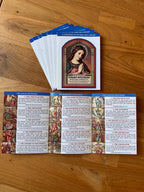 Catholic Rosary Prayer Card: 15 Mysteries, Meditation Points, How to Pray the Rosary
