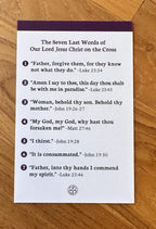 Seven Last Words of Jesus Holy Card: Catholic Prayer, Lenten Devotion
