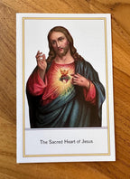 Sacred Heart of Jesus Prayer Card: Litany & Indulgenced Prayers