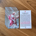 Be of Good Heart Holy Prayer Card: Matthew 14;26-33,  Jesus and St. Peter