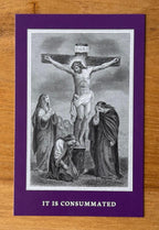 Seven Last Words of Jesus Holy Card: Catholic Prayer, Lenten Devotion