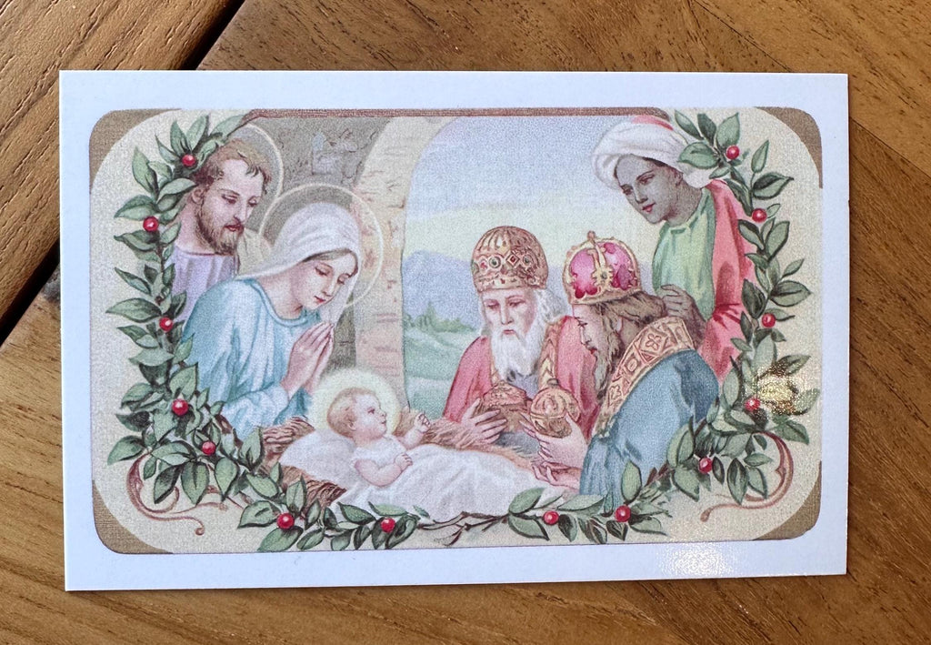 Christmas Holy Card Set: Vintage Style Religious Message Cards