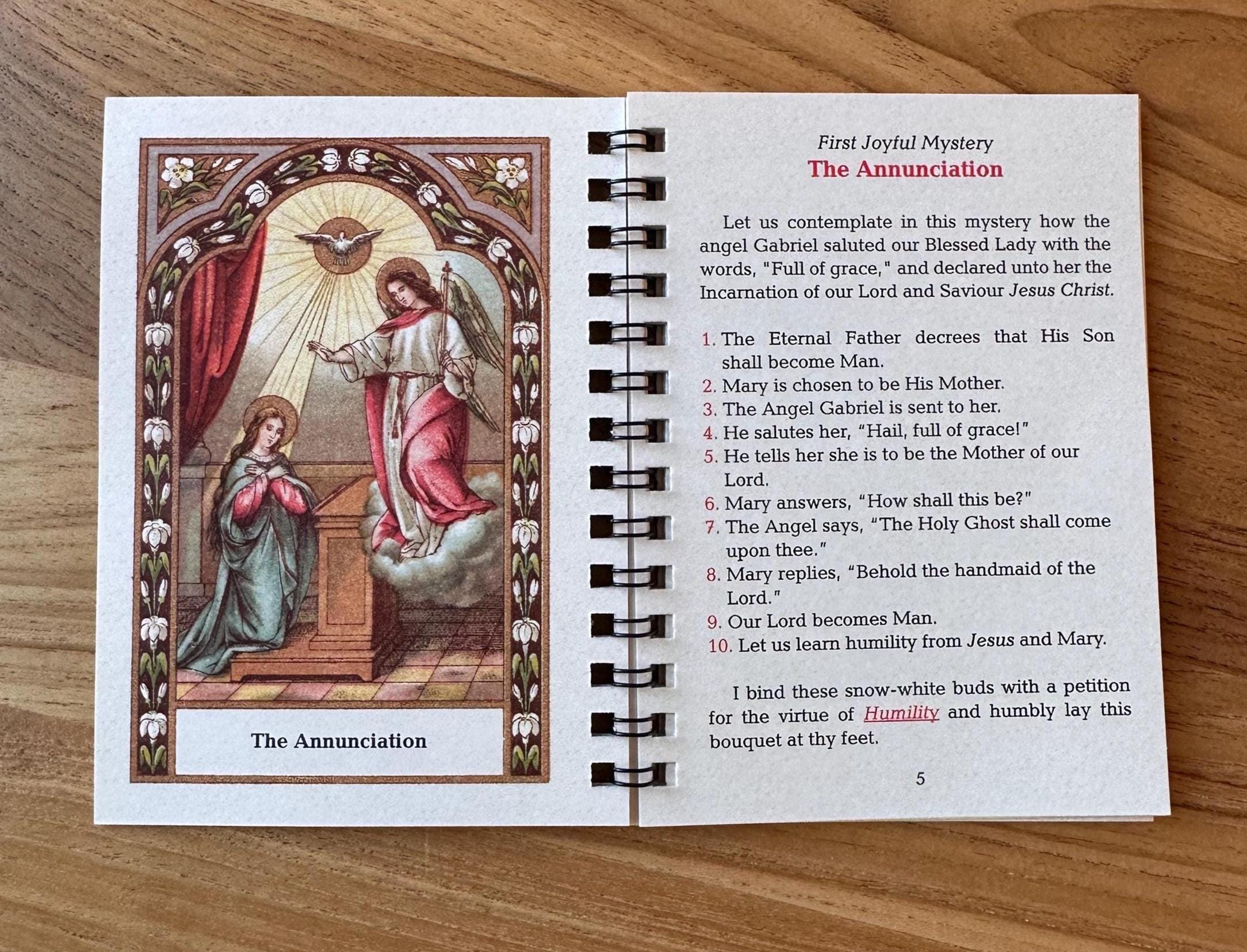St. Benedict Rosary Set with Meditation Book 15 Mysteries of the Rosary