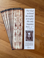 Shroud of Turin Bookmark Prayer Card - SUEDE PAPER FINISH