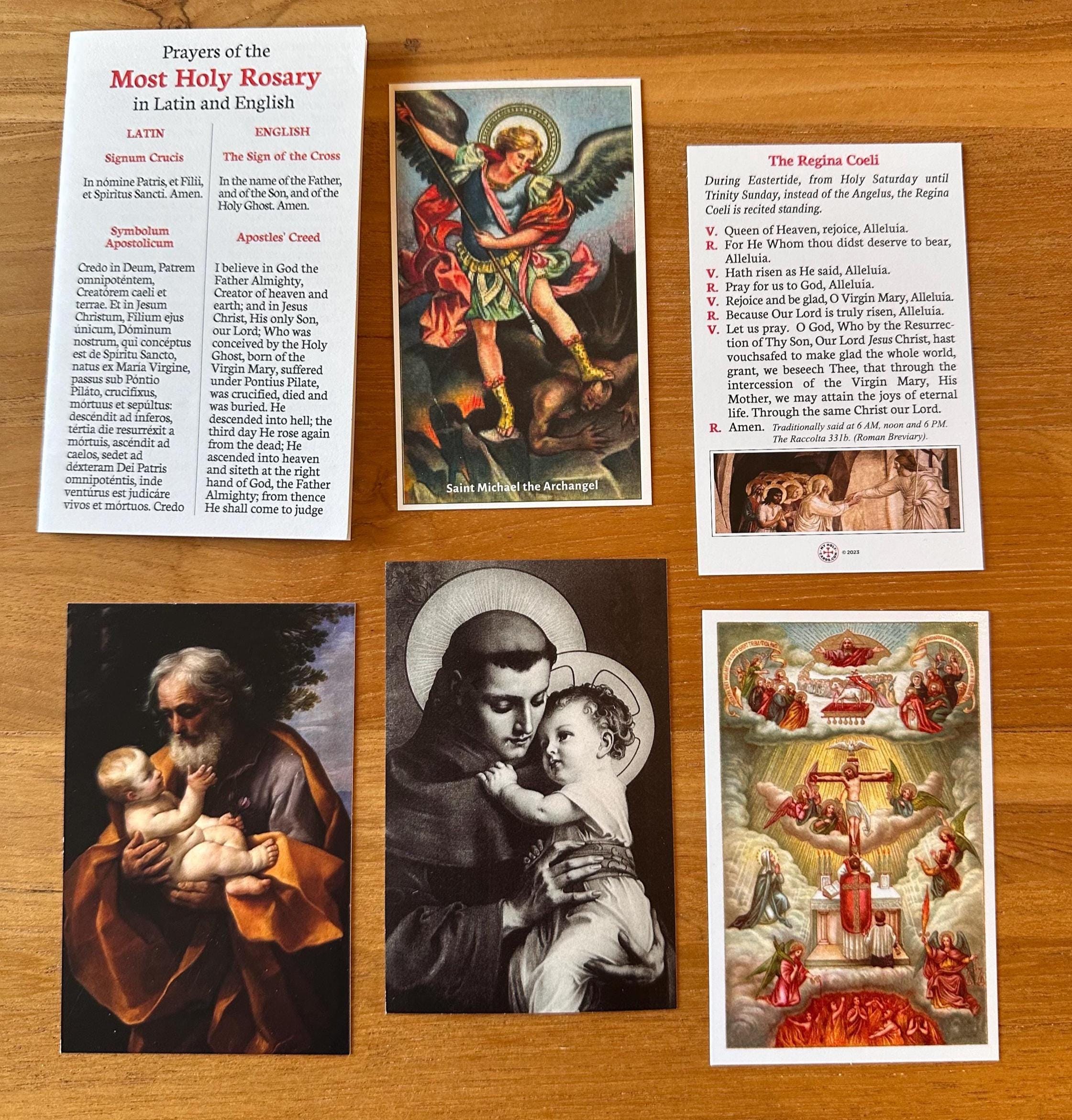 Catholic Holy Card Bundle: Prayers, Saints, and Sacred Images, 45 Cards