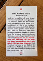 Be of Good Heart Holy Prayer Card: Matthew 14;26-33,  Jesus and St. Peter