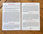 Catholic Morning & Evening Prayers 2 Card Set,  Jumbo Size, Traditional Prayers